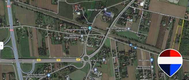 Działka przemysłowa 14 500 m² przy S19, gotowa pod inwestycję działka Węglin Południowy, Folwarczna