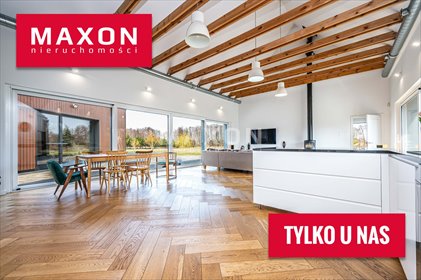 Luksusowa rezydencja nad strumykiem, 2 ha, panoramiczne przeszklenia dom Zalesie Borowe