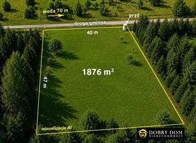 Na sprzedaż działka 1876 m² w Gródku z warunkami zabudowy działka Gródek