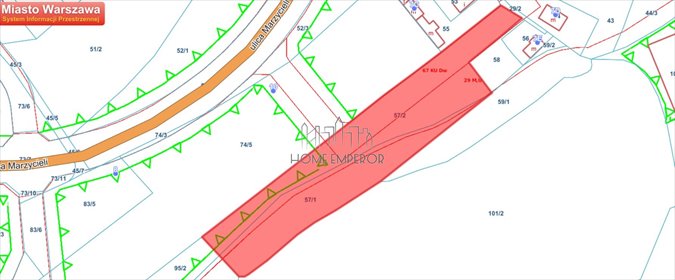 Sprzedam działkę 3608 m² z funkcją mieszkaniową i rekreacyjną działka Warszawa, Mokotów