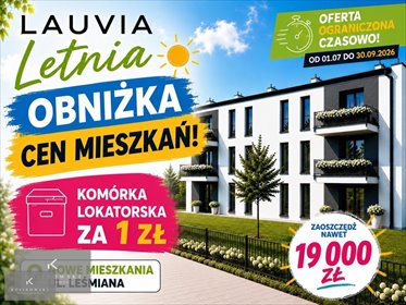 Na sprzedaż nowoczesne 3-pokojowe mieszkanie 58 m² z balkonem mieszkanie Namysłów, Bolesława Leśmiana
