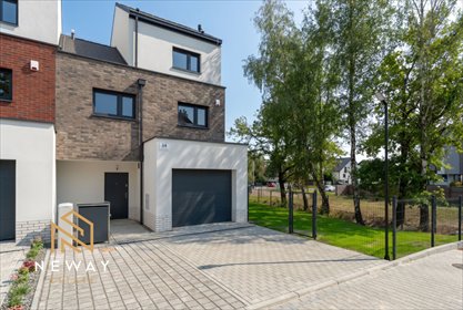 Nowoczesne domy szeregowe z garażem i smart home (139 m²) dom Kraków, Kliny, prof. Bronisława Geremka