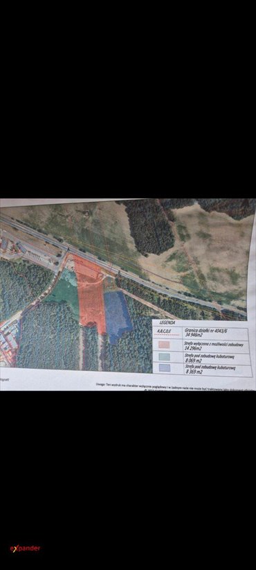 Działka 35 000 m² pod inwestycję, dostęp asfalt, media działka Widełka