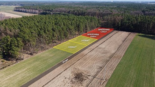 działka na sprzedaż 1000m2 działka Wymysły