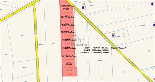 Polecam działki 1100 m² w Kozicach z dostępem do mediów działka Kozice