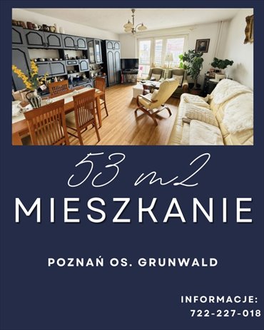 mieszkanie na sprzedaż 53m2 mieszkanie Poznań, Grunwald, Raszkowska