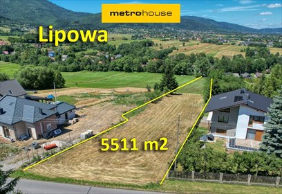 Zapraszam do zakupu działki 55 arów w Lipowej z mediami działka Lipowa