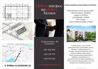 lokal użytkowy na sprzedaż 264m2 lokal użytkowy Rybnik, Paruszowiec, Sosnowa