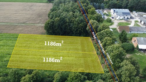 Działka budowlana 1186 m² z mediami, blisko natury działka Biele