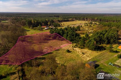 Na sprzedaż działka 7141 m² w Rudnicy z widokiem na rzekę działka Rudnica