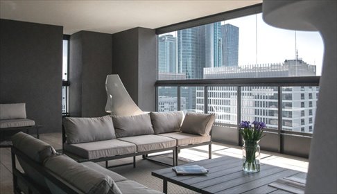 Luksusowy penthouse 135m2 z tarasem i widokiem na Warszawę mieszkanie Warszawa, Wola, Grzybowska