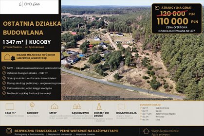 Ostatnia działka budowlana 1347 m² w Kucoby zapraszam działka Olesno, Kucoby