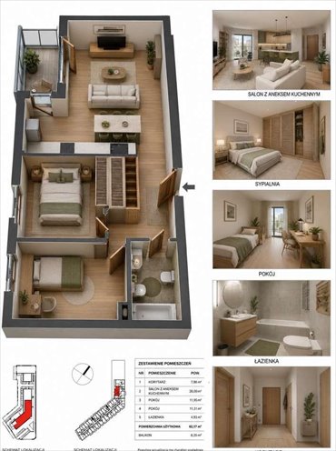 mieszkanie na sprzedaż 62m2 mieszkanie Warszawa, Mokotów, rytm mokotow, Antoniewska