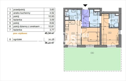 mieszkanie na sprzedaż 45m2 mieszkanie Iwiny, Brochowska