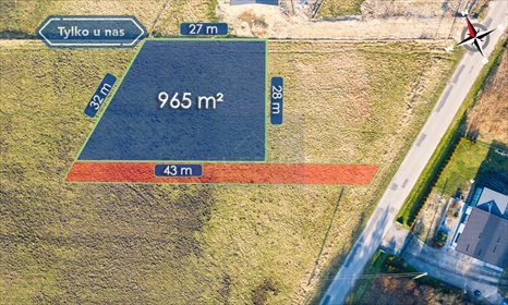 działka na sprzedaż 965m2 działka Aleksandria, Aleksandria Druga, Sosnowa