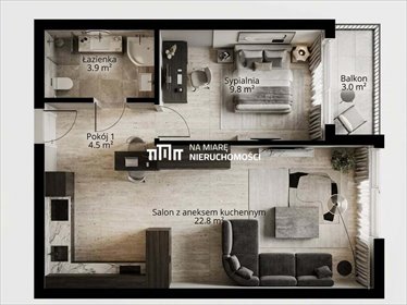 mieszkanie na sprzedaż 41m2 mieszkanie Rzeszów, Krakowska