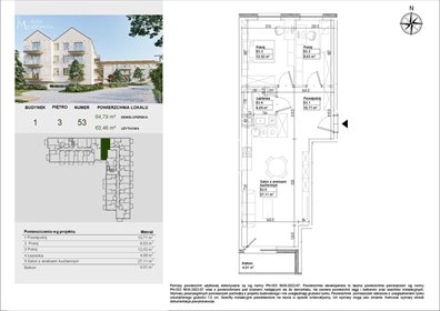 mieszkanie na sprzedaż 63m2 mieszkanie Osielsko, Aleja Adama Mickiewicza