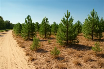 Działka leśna 1,76 ha w Starych Jemielitach z planem lasu działka Stare Jemielite