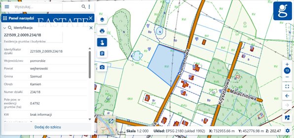 działka na sprzedaż 4792m2 działka Kamień