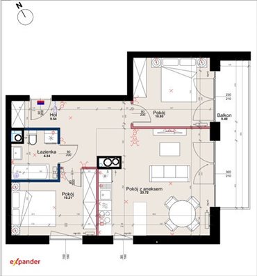 mieszkanie na sprzedaż 59m2 mieszkanie Poznań, Unii Lubelskiej