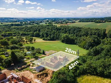 Widokowa działka z rozpoczętą budową domu (139,81 m²) w Michałowicach działka Michałowice, Warszawka