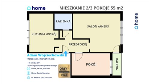 mieszkanie na sprzedaż 55m2 mieszkanie Rzeszów, Gen. Grota-Roweckiego, Jarosława Dąbrowskiego