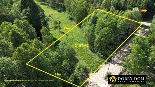 Na sprzedaż działka 2157 m² przy lesie z warunkami zabudowy działka Borsukówka