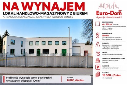 Polecam lokal użytkowy 550 m² w Błoniu! lokal użytkowy Błonie