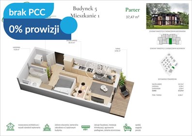 Sprzedam funkcjonalne mieszkanie 37,5 m² z tarasem w Lubiczu mieszkanie Lubicz Dolny, Kortowa
