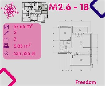 mieszkanie na sprzedaż 58m2 mieszkanie Bonin