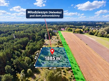 działka na sprzedaż 1885m2 działka Młodzieszyn