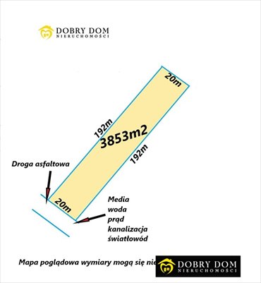 Działka pod 5 domów, media, asfalt, 3853 m², Koplany działka Koplany