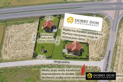 Działka 1225 m² pod dom jednorodzinny w Brańsku działka Brańsk