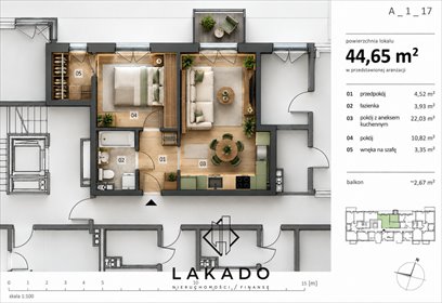 Nowe 2-pokojowe mieszkanie 45 m² w Krakowie (Ruczaj) mieszkanie Kraków, Ruczaj, Jana Kantego Federowicza