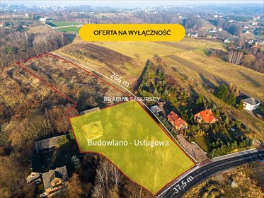 Działka 1,3 ha z możliwością zabudowy bliźniaczej działka Włosań, Łobzowska