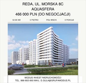 mieszkanie na sprzedaż 53m2 mieszkanie Reda, Reda, Morska