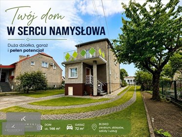 Polecam dom z ogrodem, garażem i potencjałem modernizacji dom Namysłów, 1 Maja