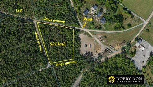 Działka leśna 5213 m² z dostępem do drogi i prądu działka Zasady