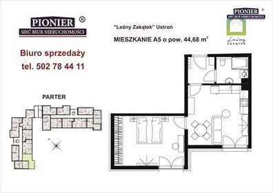 Na sprzedaż 2-pokojowy apartament 44,68 m² w Ustroniu mieszkanie Ustroń, Hermanice