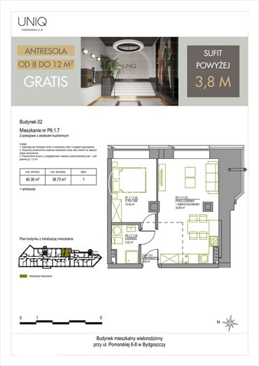 mieszkanie na sprzedaż 38m2 mieszkanie Bydgoszcz, Centrum, Pomorska