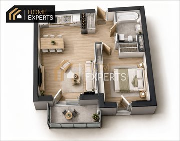 Nowoczesne 2-pokojowe mieszkanie 46 m² z balkonem - polecam! mieszkanie Gdańsk, Starogardzka