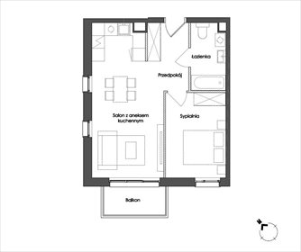 mieszkanie na sprzedaż 44m2 mieszkanie Puck, Pogodna