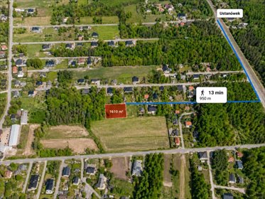 Sprzedam działkę 1610 m² w Jeziórku z planem pod dom jednorodzinny działka Jeziórko, Leszczynowa