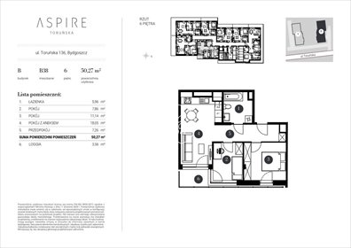 mieszkanie na sprzedaż 52m2 mieszkanie Bydgoszcz, Toruńska