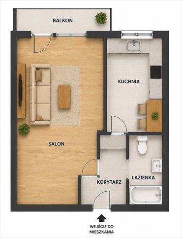 Mieszkanie 38 m² w Kielcach (blisko Psie Górki) z potencjałem mieszkanie Kielce, Psie Górki, Wojska Polskiego