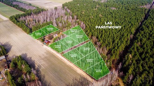 Działki budowlane w Rząśniku, 1000 m2, spokojna okolica działka Rząśnik, Leśna