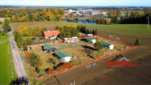 działka na sprzedaż 3329m2 działka Kłanino, Polna