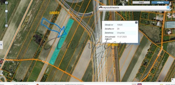 działka na sprzedaż 8235m2 działka Warszawa, Ursynów