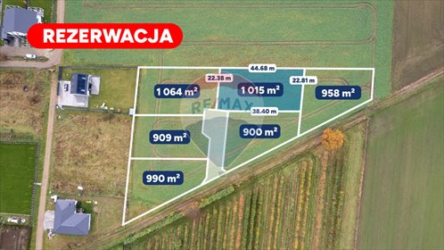 działka na sprzedaż 1015m2 działka Konikowo