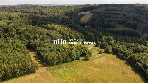 Działka siedliskowa 83 arów z widokami i warunkami zabudowy działka Wiśniowa